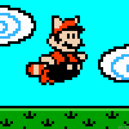 mario tries on all his magic suits